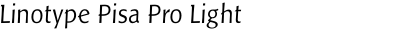 Linotype Pisa Pro Light